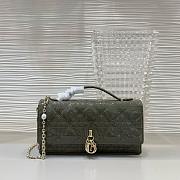 My Dior Mini Bag Olive Taupe Patent Cannage Calfskin - 21x11.5x4.5cm - 4