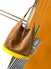 YSL Le 5 A 7 Supple Large in Suede Caramel Cognac - 30x28x11cm - 6