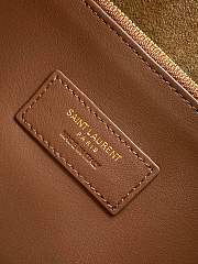 YSL Le 5 A 7 Supple Large in Suede Caramel Cognac - 30x28x11cm - 3
