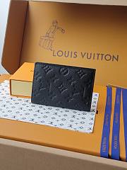 LV Passport Cover Monogram Empreinte Leather Black M63914 - 14x2.5x10cm - 1