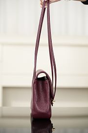 Chanel Clutch with Leather Strap Grained Shiny Calfskin & Gold-Tone Metal Red - 17x11.5x5cm - 2