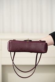 Chanel Clutch with Leather Strap Grained Shiny Calfskin & Gold-Tone Metal Red - 17x11.5x5cm - 3