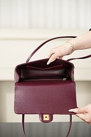 Chanel Clutch with Leather Strap Grained Shiny Calfskin & Gold-Tone Metal Red - 17x11.5x5cm - 5