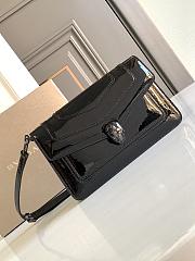Bvlgari Serpenti Forever East West Handbag Shoulder Bag Patent Black - 22x13x5.5cm - 1