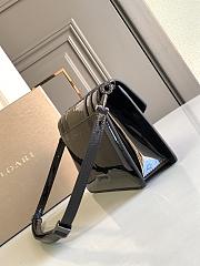 Bvlgari Serpenti Forever East West Handbag Shoulder Bag Patent Black - 22x13x5.5cm - 3