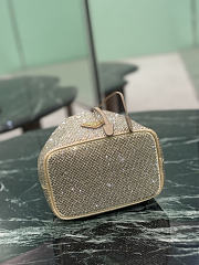 Prada Mini Crystal Studded Satin Bag Sand Beige 1BE067 - 19.5x15.5x10cm - 6