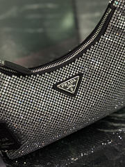Prada Re-Edition 2005 Mini Crystal Studded Satin Bag Crystal 1BC204 - 22x18x6cm - 5