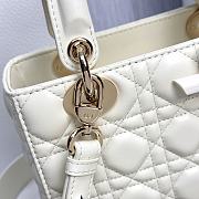 Small Lady Dior Bag with Strap Latte Cannage Lambskin - 20x18x8cm  - 4