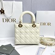 Small Lady Dior Bag with Strap Latte Cannage Lambskin - 20x18x8cm  - 2