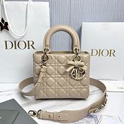Small Lady Dior Bag with Strap Trench Cannage Lambskin - 20x18x8cm  - 1
