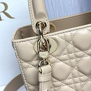Small Lady Dior Bag with Strap Trench Cannage Lambskin - 20x18x8cm  - 6