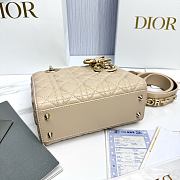Small Lady Dior Bag with Strap Trench Cannage Lambskin - 20x18x8cm  - 2