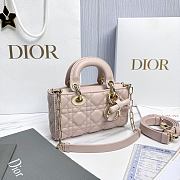 Dior Mini Lady D-Joy Bag Rose Soupir Cannage Lambskin - 19x10.5x5.5cm - 4