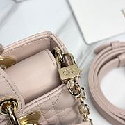 Dior Mini Lady D-Joy Bag Rose Soupir Cannage Lambskin - 19x10.5x5.5cm - 2