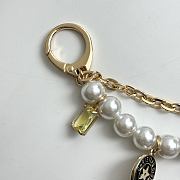 Dior Bag Charm Short Gold-Finish Metal White Resin Pearls 20cm (bills over $500) - 6