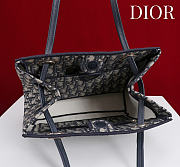Small Shopping Bag Blue Dior Oblique Jacquard - 27x19x13.5cm - 2