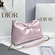 Small Dior Bow Bag Pink Iridescent Lambskin - 26x16x10cm - 4