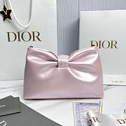 Small Dior Bow Bag Pink Iridescent Lambskin - 26x16x10cm - 5