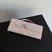 Bottega Veneta Andiamo Clutch in Crystal Leather Rose - 31x13x3cm - 2