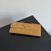 Bottega Veneta Andiamo Clutch in Crystal Leather Gold - 31x13x3cm - 2