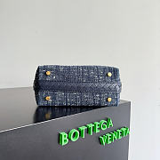 Bottega Veneta Wallace in Denim Boucle Navy/White/Space - 22x13x9cm - 4