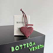 Bottega Veneta Heart Charm Intreccio Nappa Leather Burgundy - 5