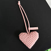 Heart Charm Intreccio Nappa Leather Pink - 6
