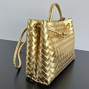 Bottega Veneta Medium Andiamo Foggy Mirror Leather Gold - 32x25x11cm - 5