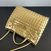 Bottega Veneta Medium Andiamo Foggy Mirror Leather Gold - 32x25x11cm - 4