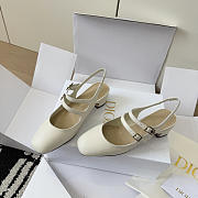 Dior Cherie Slingback Pump White Supple Calfskin 4cm - 3