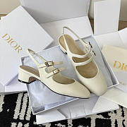 Dior Cherie Slingback Pump White Supple Calfskin 4cm - 4