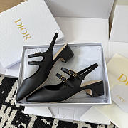 Dior Cherie Slingback Pump Black Supple Calfskin 4cm - 4