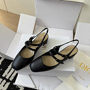 Dior Cherie Slingback Pump Black Supple Calfskin 4cm - 5