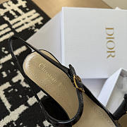 Dior Icon Slingback Pump Black Crinkled Patent Calfskin 8cm - 5