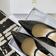 Dior Icon Slingback Pump Black Crinkled Patent Calfskin 8cm - 6