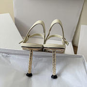 Dior Icon Slingback Pump White Crinkled Patent Calfskin 8cm - 5