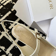 Dior Icon Slingback Pump White Crinkled Patent Calfskin 8cm - 3