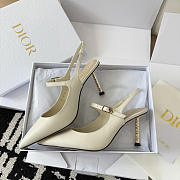Dior Icon Slingback Pump White Crinkled Patent Calfskin 8cm - 2