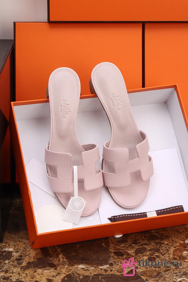 Hermes Oasis Sandal Epsom Light Pink 5cm - 1