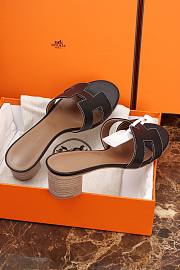 Hermes Oasis Sandal Calfskin Black 5cm - 4