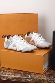 LV Sneakerina Silver Metallic Grained Calf Leather 1AHOJD  - 6