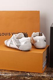 LV Sneakerina Silver Metallic Grained Calf Leather 1AHOJD  - 5