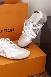 LV Sneakerina Silver Metallic Grained Calf Leather 1AHOJD  - 4