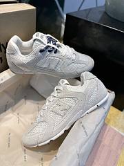 New Balance X Miumiu 530 SL Suede And Mesh Sneakers White 5E165E - 3