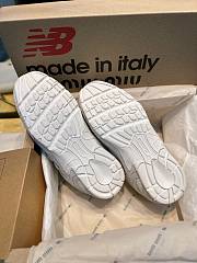 New Balance X Miumiu 530 SL Suede And Mesh Sneakers White 5E165E - 5