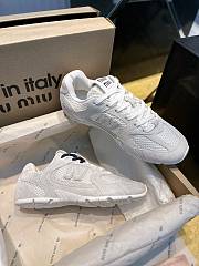 New Balance X Miumiu 530 SL Suede And Mesh Sneakers White 5E165E - 4