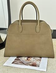 The Row Soft Margaux 15 Bag in Calfskin Leather Beige Brown - 38x24x27cm - 4