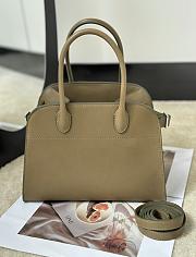 The Row Soft Margaux 10 Bag in Calfskin Leather Beige Brown - 25.5x18x19cm - 1