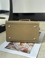 The Row Soft Margaux 10 Bag in Calfskin Leather Beige Brown - 25.5x18x19cm - 2