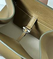 The Row Soft Margaux 10 Bag in Calfskin Leather Beige Brown - 25.5x18x19cm - 3